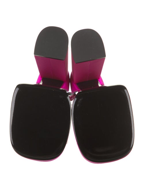 Versace Satin Crystal Embellishments D'Orsay Pumps