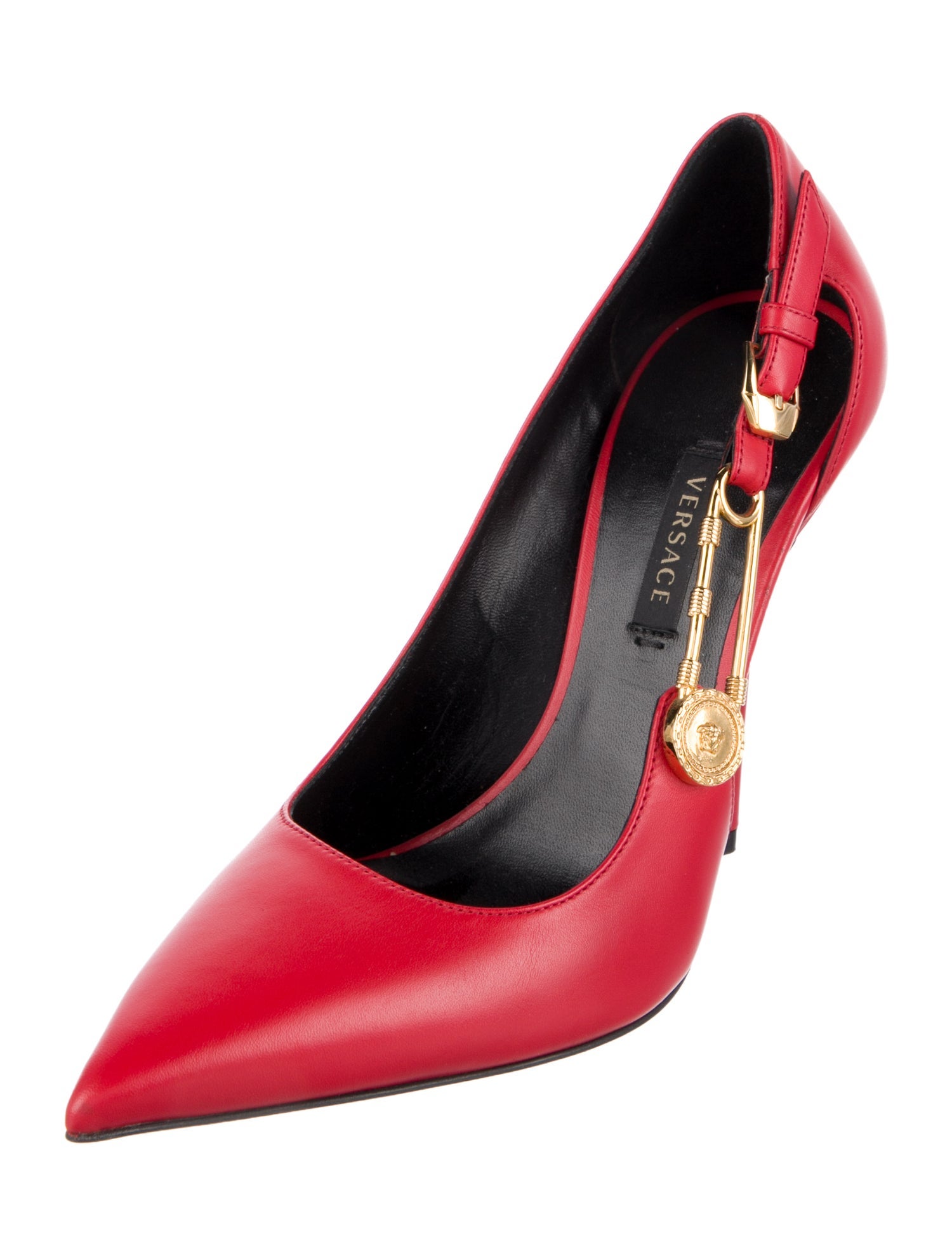 Versace Medusa Insignia Leather Pumps