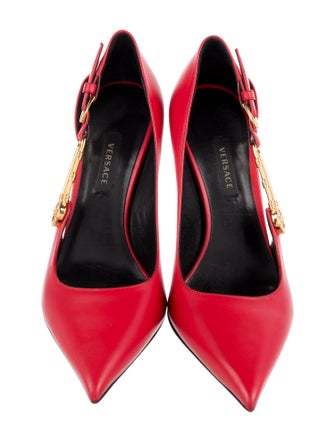 Versace Medusa Insignia Leather Pumps