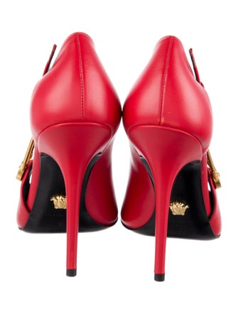 Versace Medusa Insignia Leather Pumps