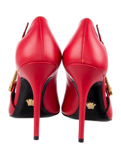 Versace Medusa Insignia Leather Pumps