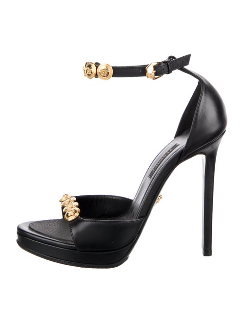 Versace Medusa Insignia Leather Sandals