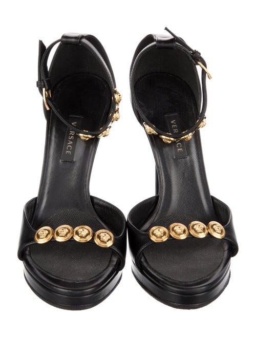 Versace Medusa Insignia Leather Sandals