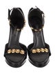Versace Medusa Insignia Leather Sandals