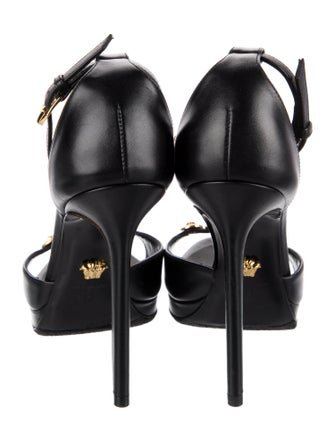 Versace Medusa Insignia Leather Sandals