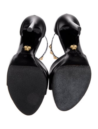Versace Medusa Insignia Leather Sandals
