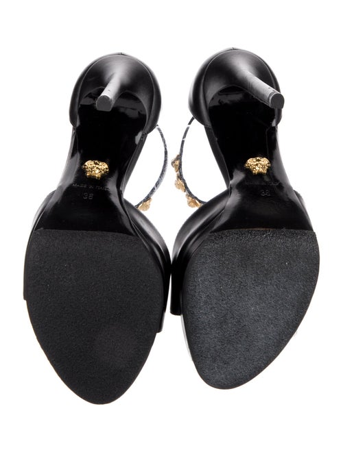 Versace Medusa Insignia Leather Sandals