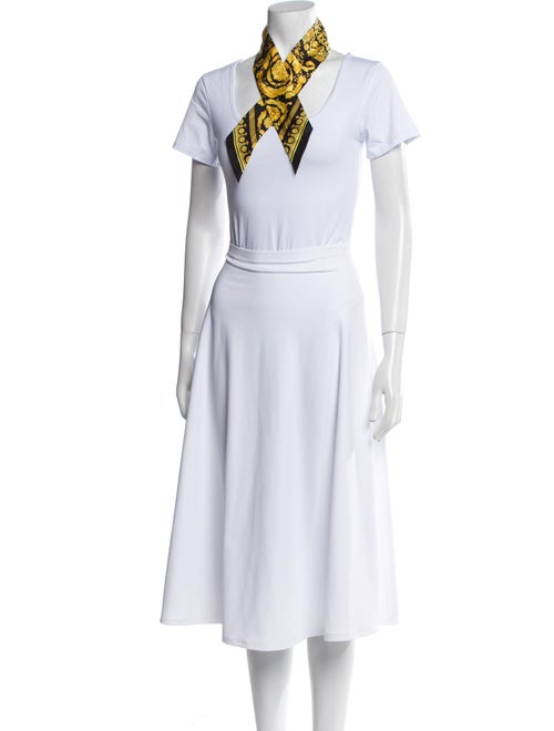 Versace Silk Floral Print Scarf