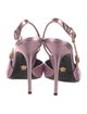 Versace Crystal Crystal Embellishments Slingback Pumps