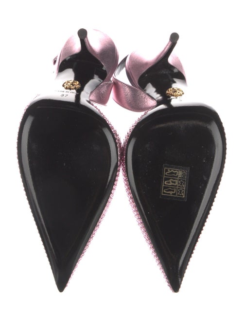 Versace Crystal Crystal Embellishments Slingback Pumps