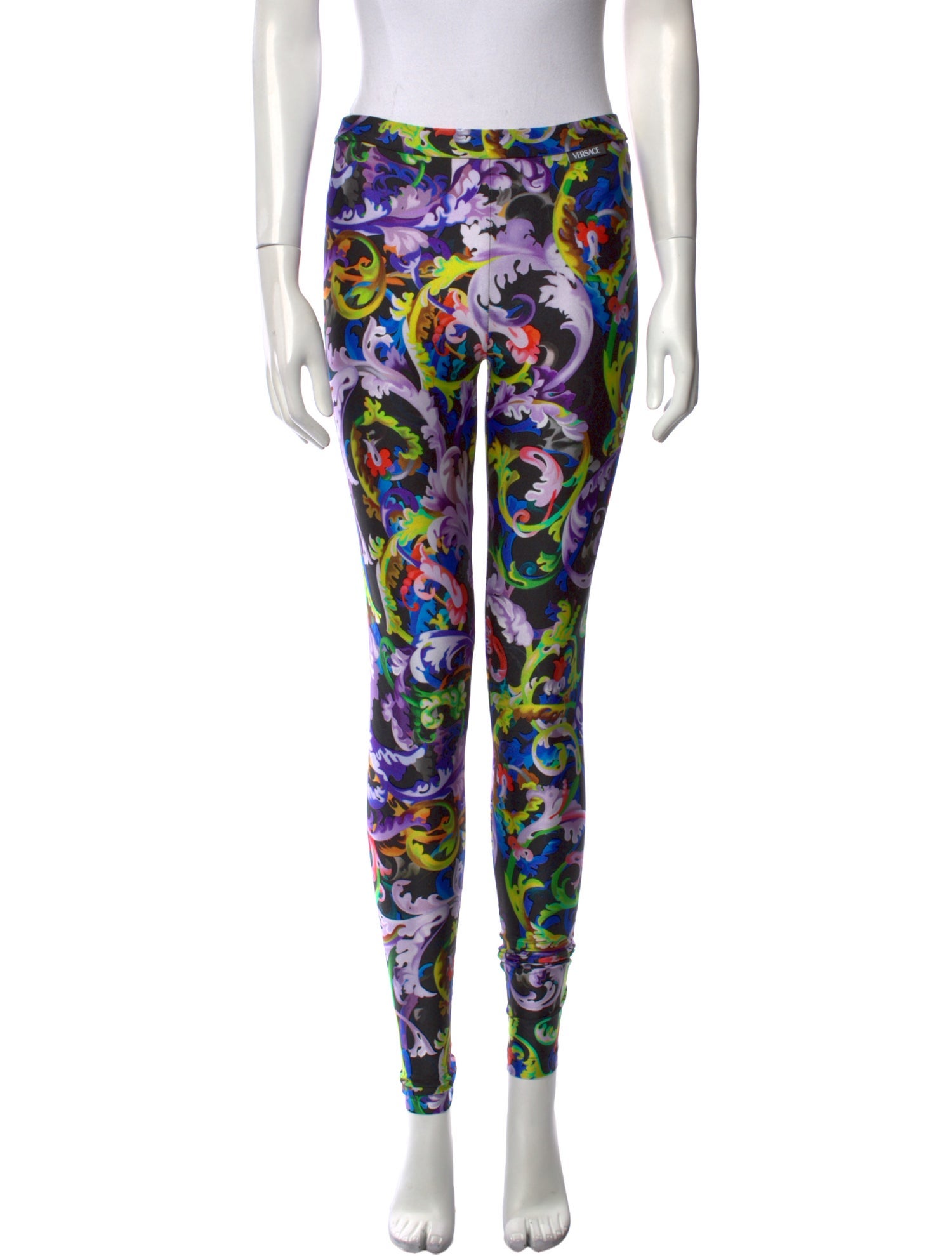 Versace Printed Skinny Leg Pants