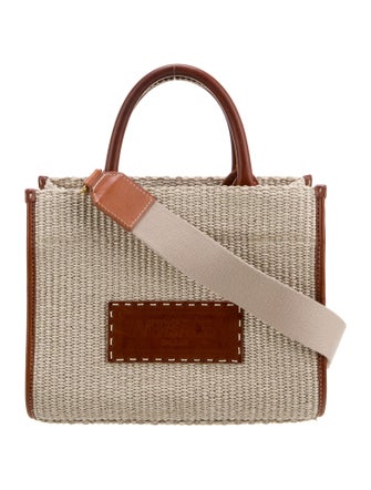 Versace Raffia Top Handle Bag