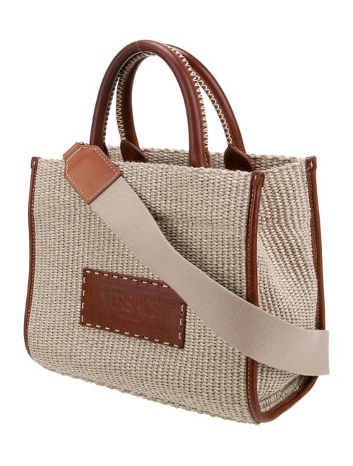 Versace Raffia Top Handle Bag