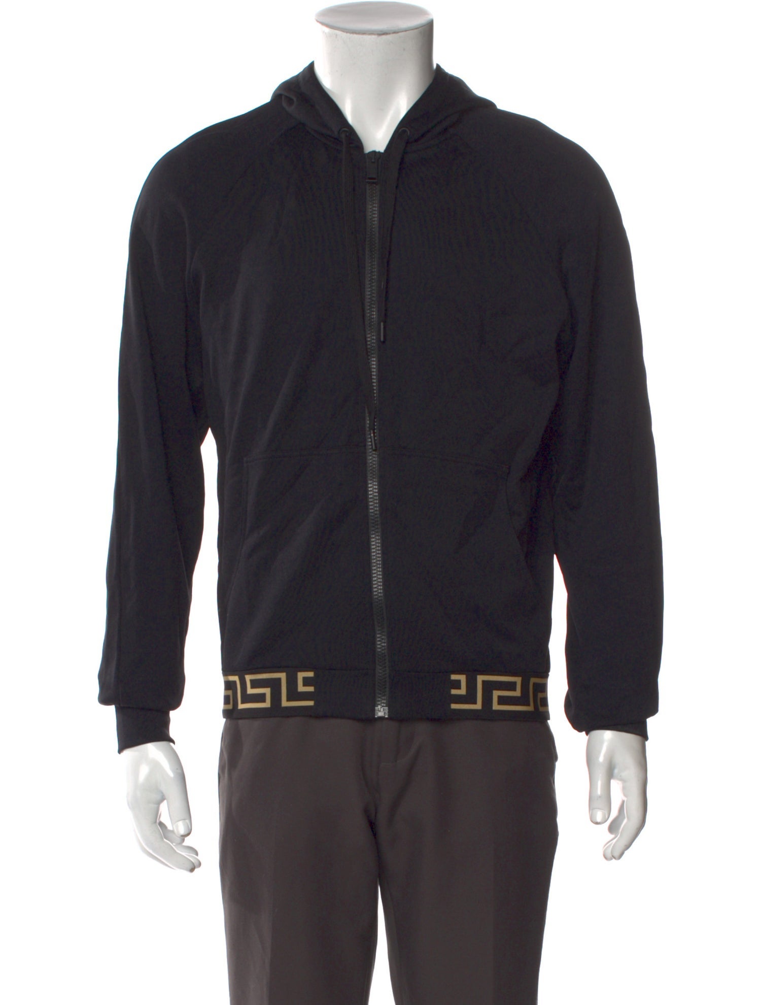 Versace Greca Pattern Crew Neck Hoodie