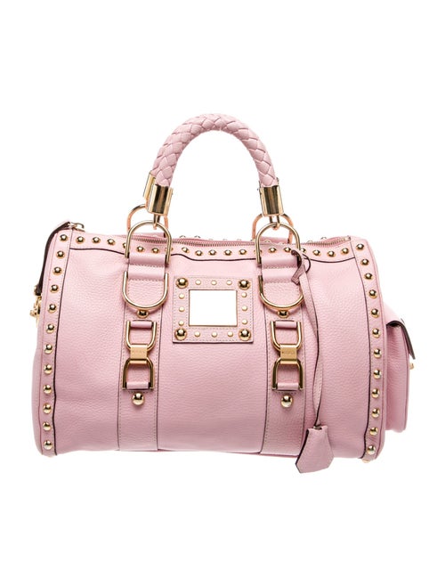 Versace Leather Top Handle Bag