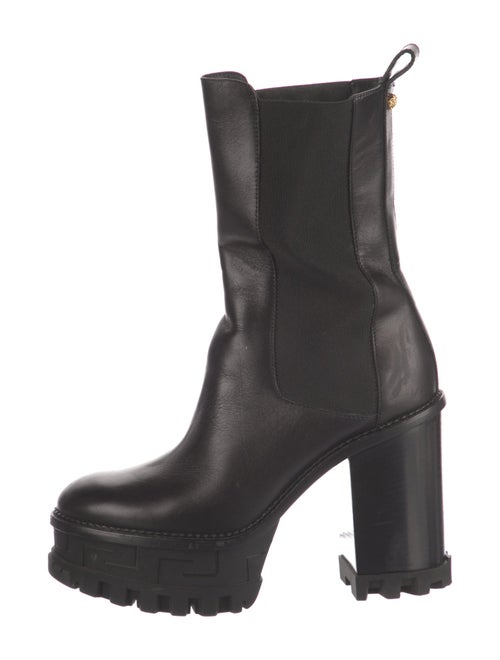 Versace Leather Chelsea Boots