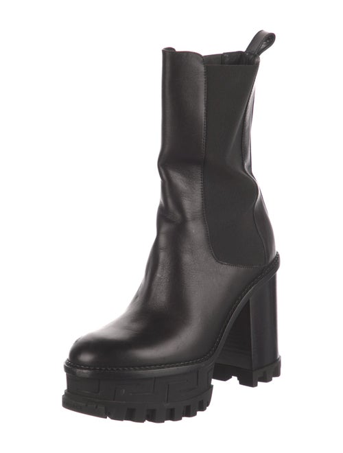Versace Leather Chelsea Boots
