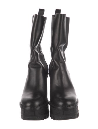 Versace Leather Chelsea Boots