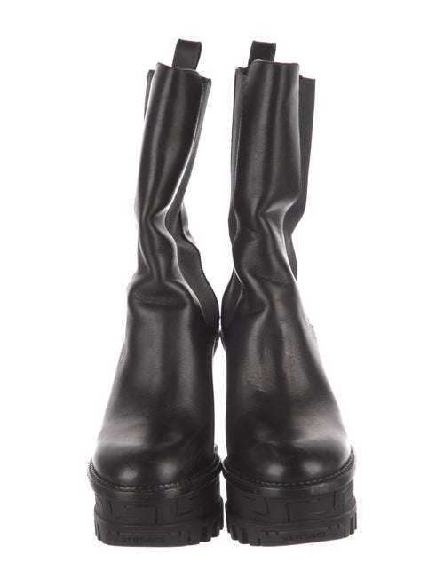 Versace Leather Chelsea Boots