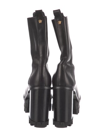 Versace Leather Chelsea Boots