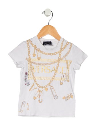 Versace Toddler Girls' Graphic Short Sleeve Shirt