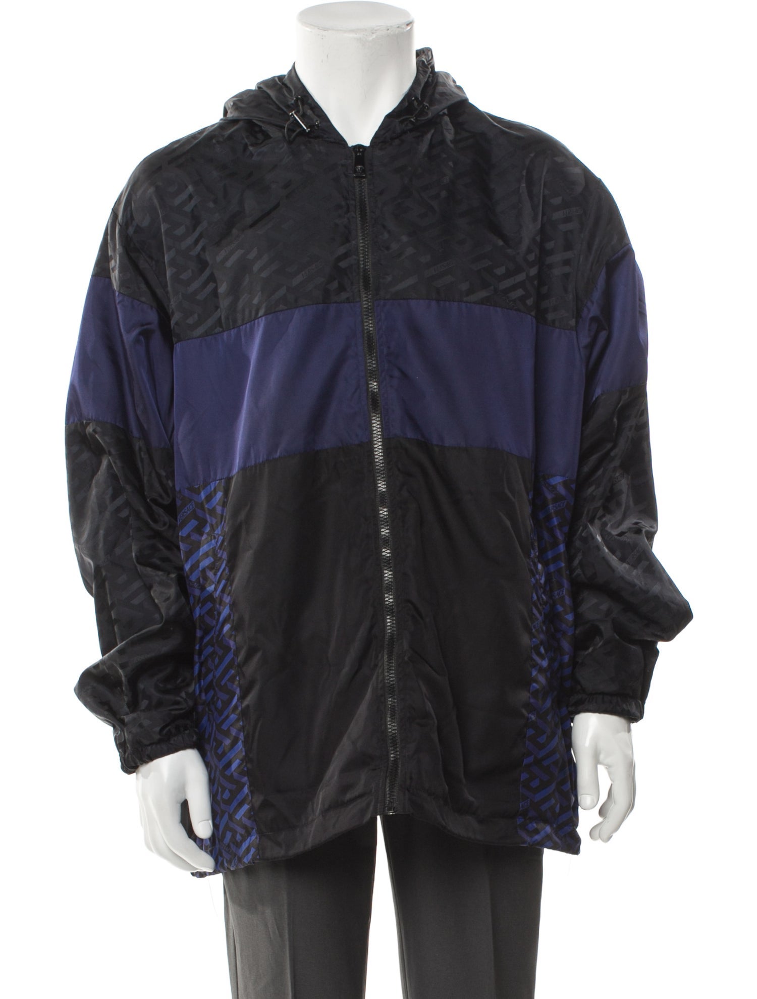 Versace Colorblock Pattern Windbreaker