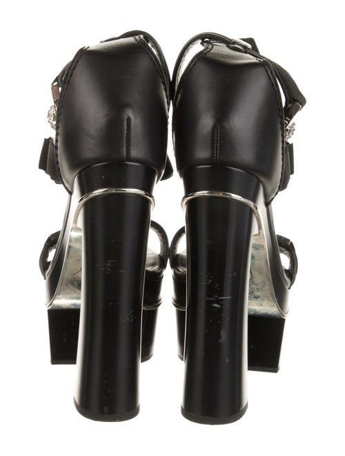 Versace Medusa Insignia Leather Gladiator Sandals