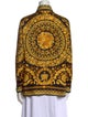 Versace Silk Printed Button-Up Top