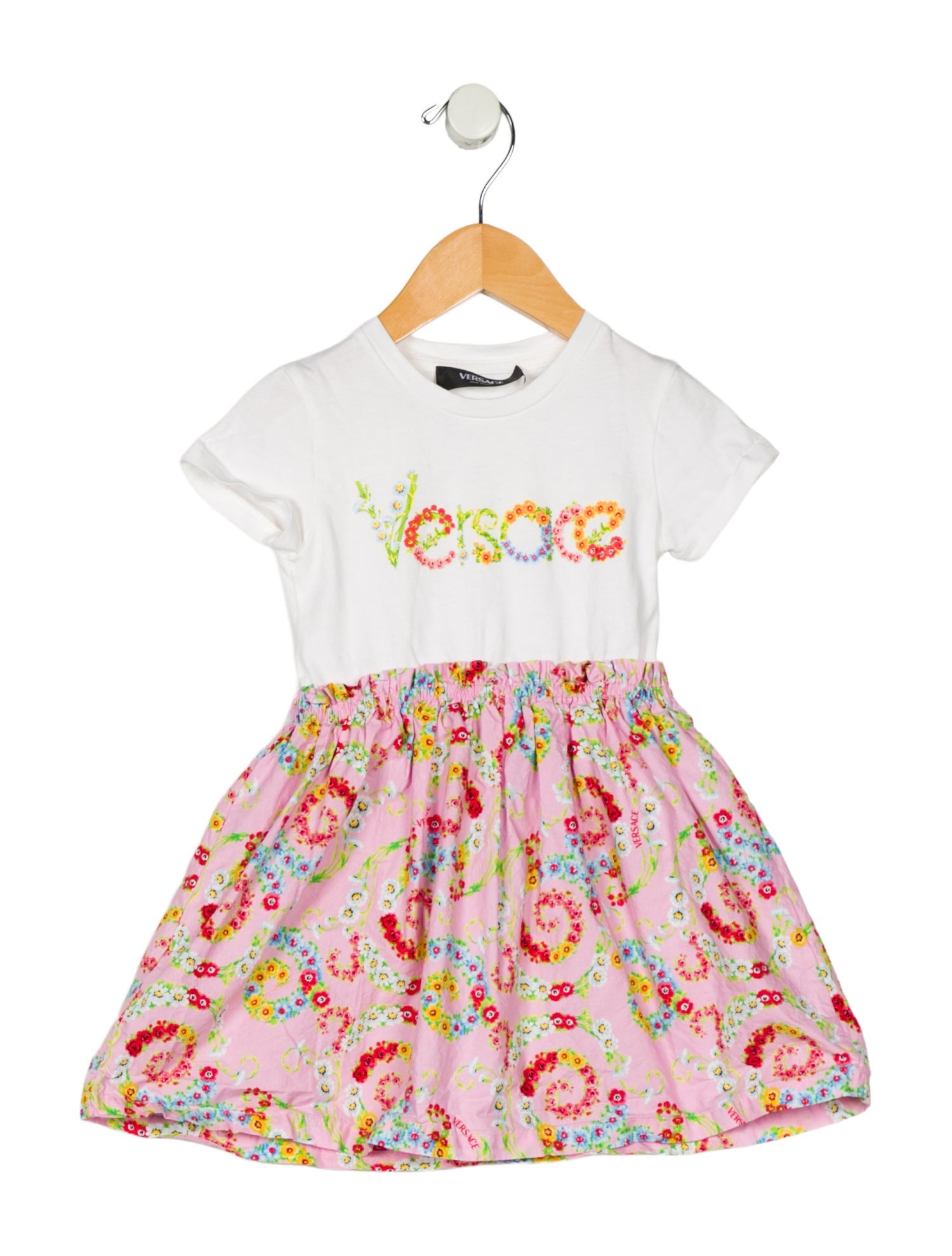 Versace Toddler Girls' Floral Short Sleeve Dress