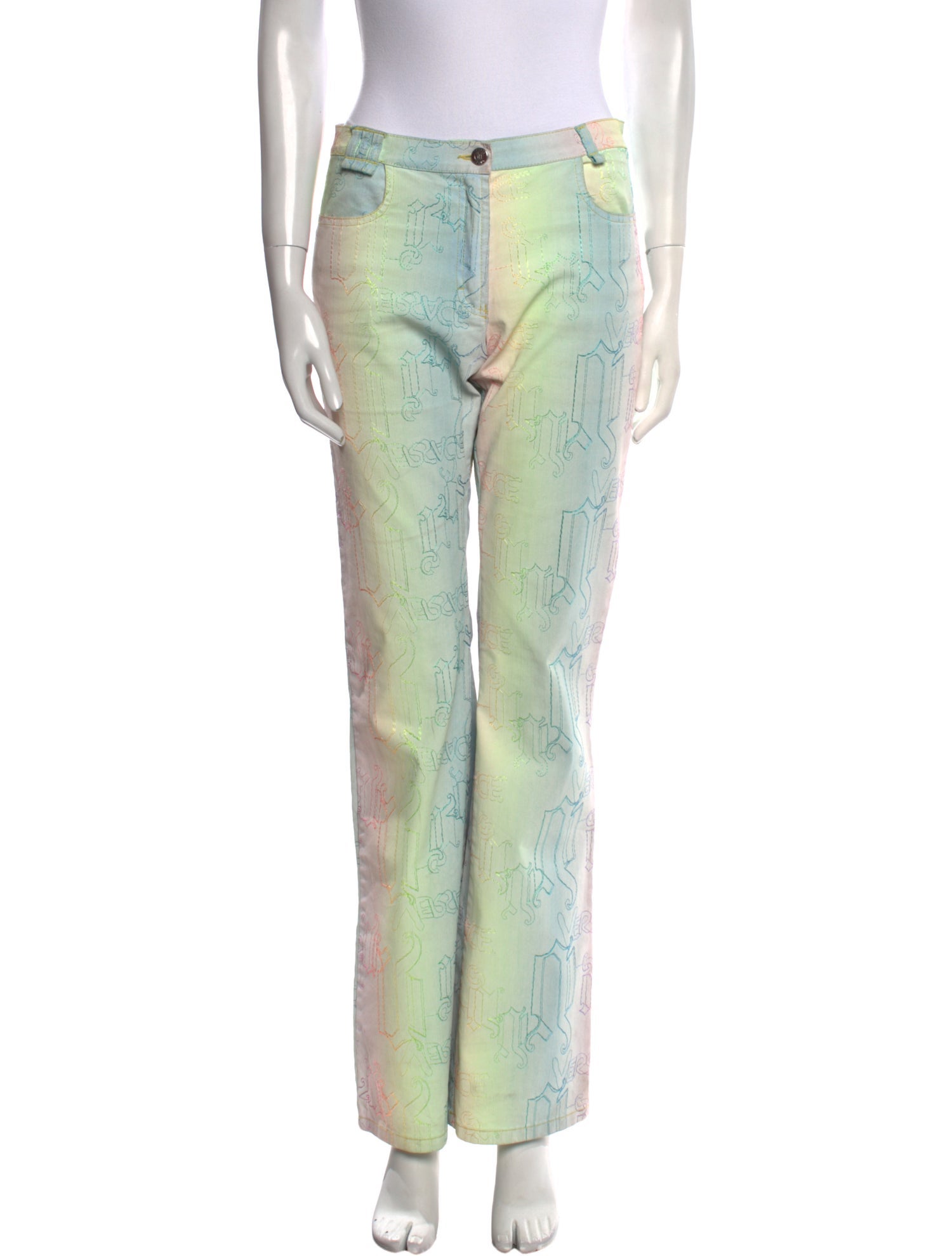 Versace Printed Wide Leg Pants