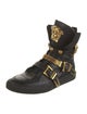 Versace Leather Combat Boots