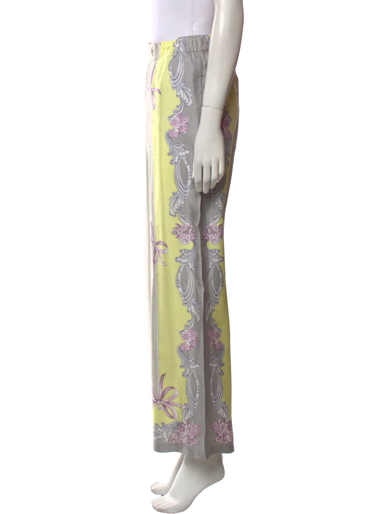 Versace Silk Wide Leg Pants