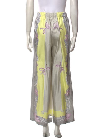 Versace Silk Wide Leg Pants