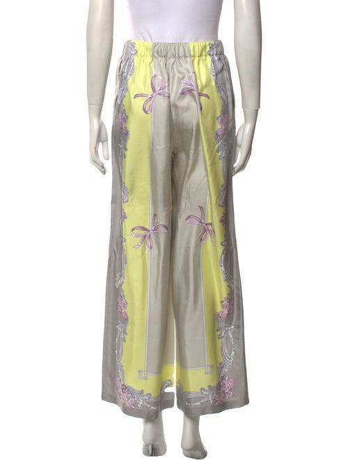 Versace Silk Wide Leg Pants