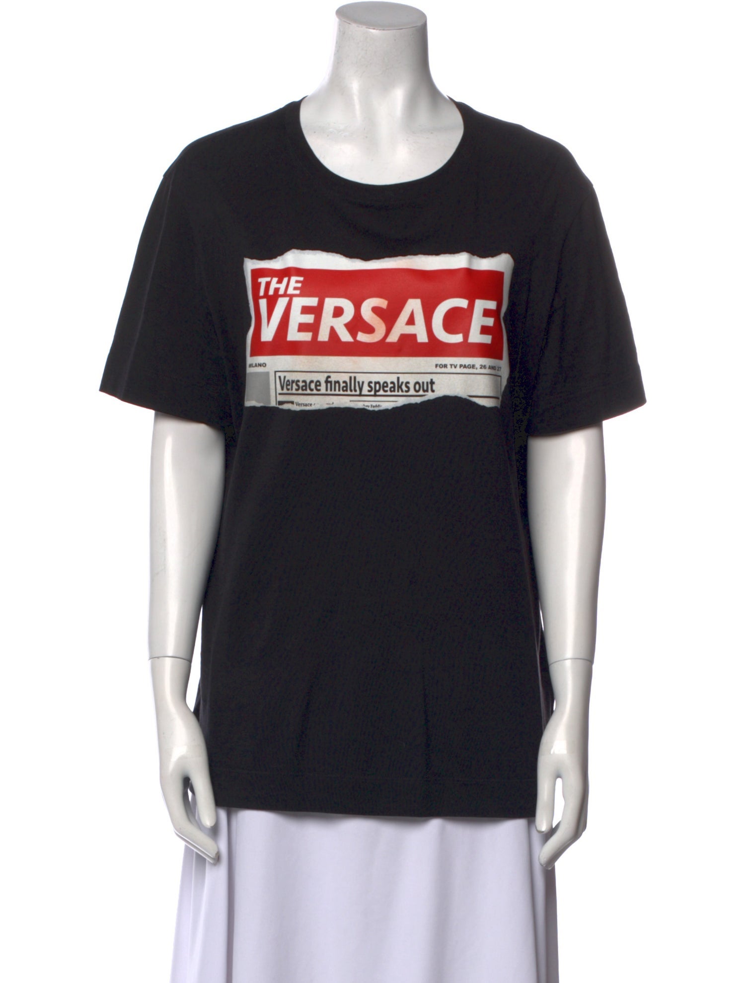 Versace Graphic Print Crew Neck T-Shirt