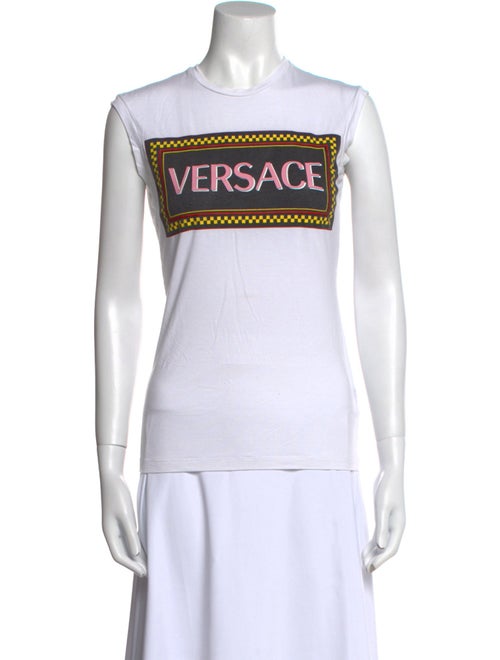 Versace Graphic Print Crew Neck Top