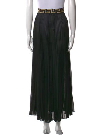 Versace Pleated Accents Midi Length Skirt