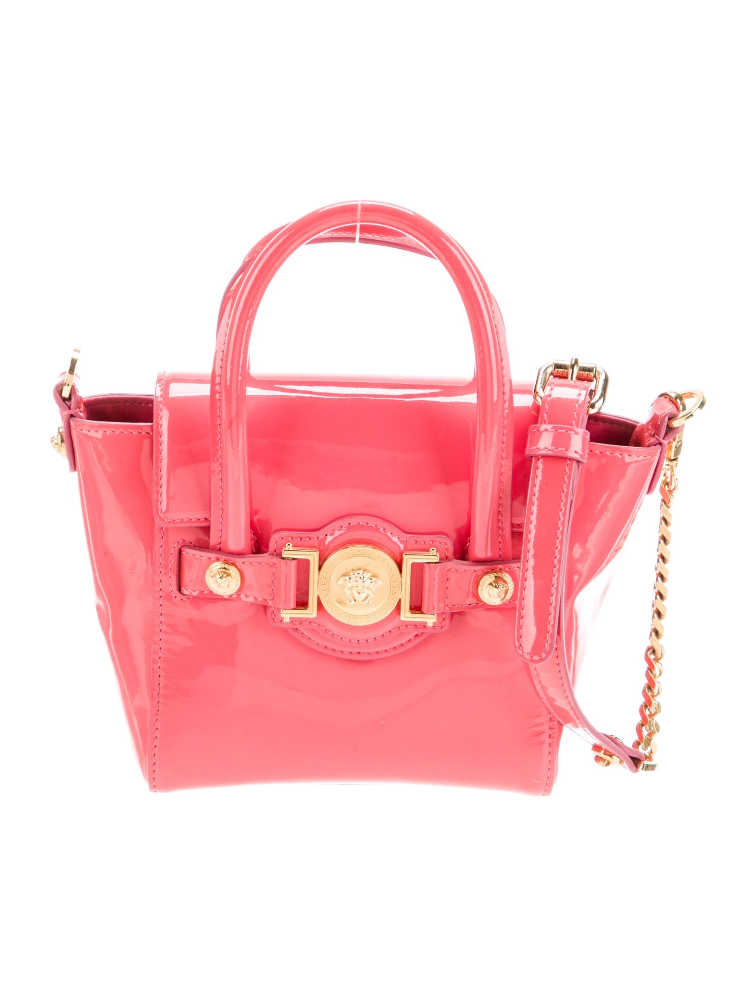Versace Patent Leather Top Handle Bag