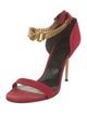Versace Medusa Insignia Suede Sandals