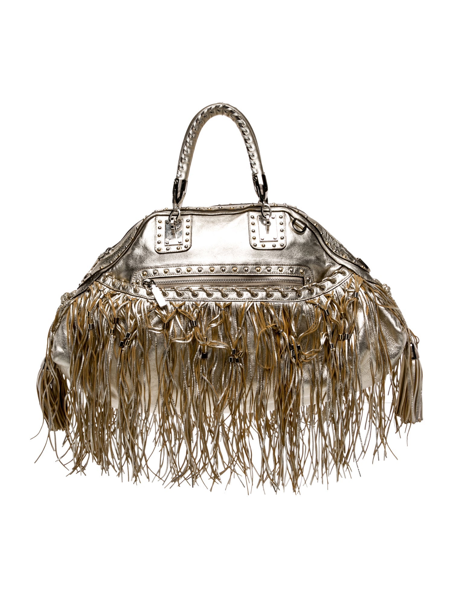 Versace Leather Top Handle Bag