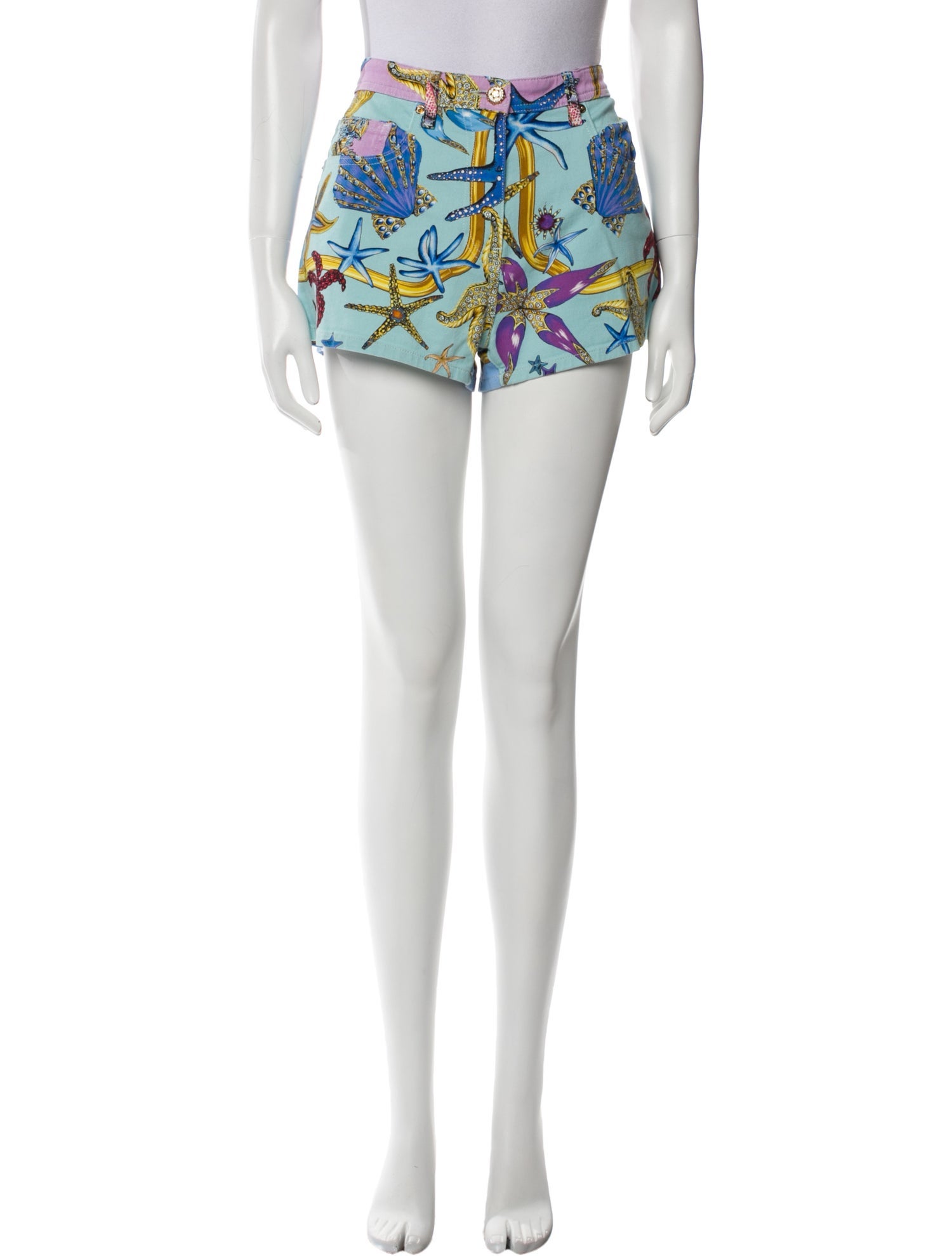 Versace Printed Mini Shorts