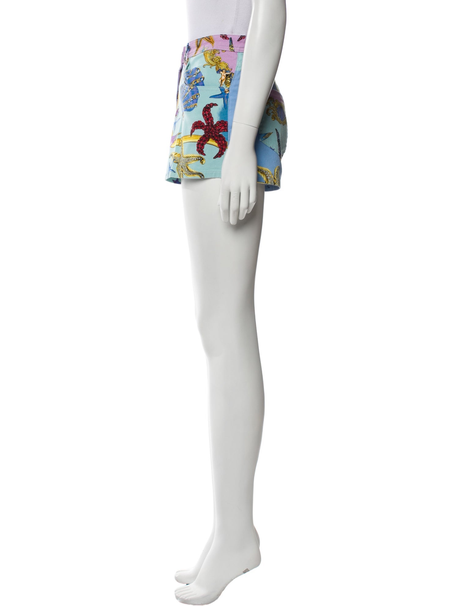 Versace Printed Mini Shorts