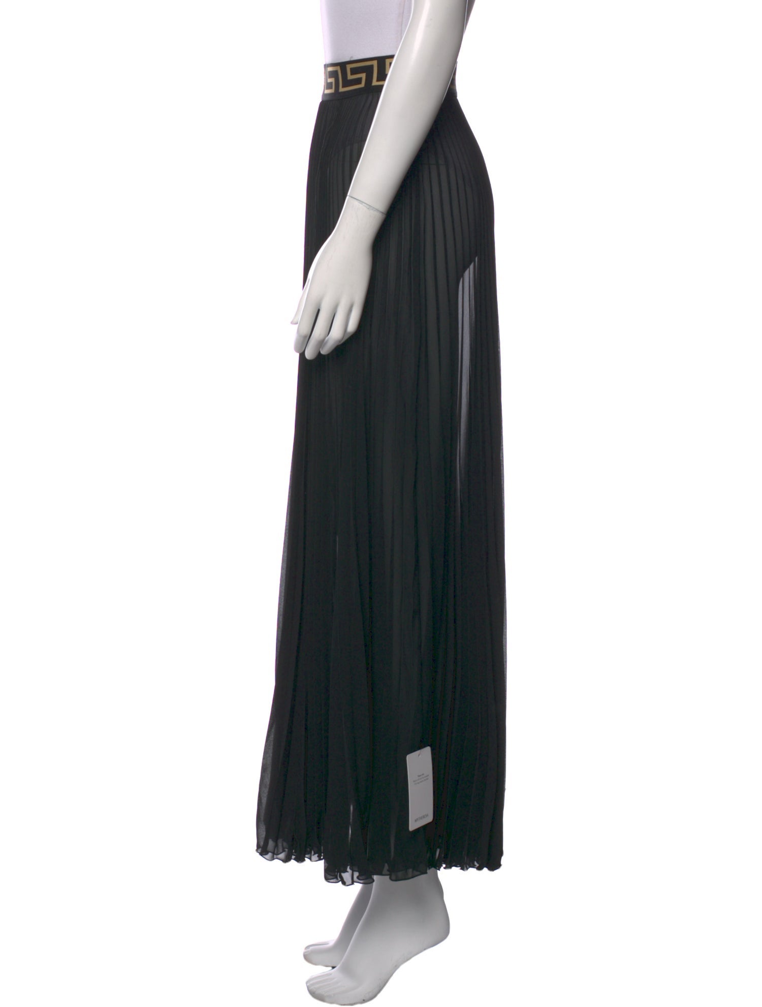 Versace Pleated Accents Midi Length Skirt w/ Tags