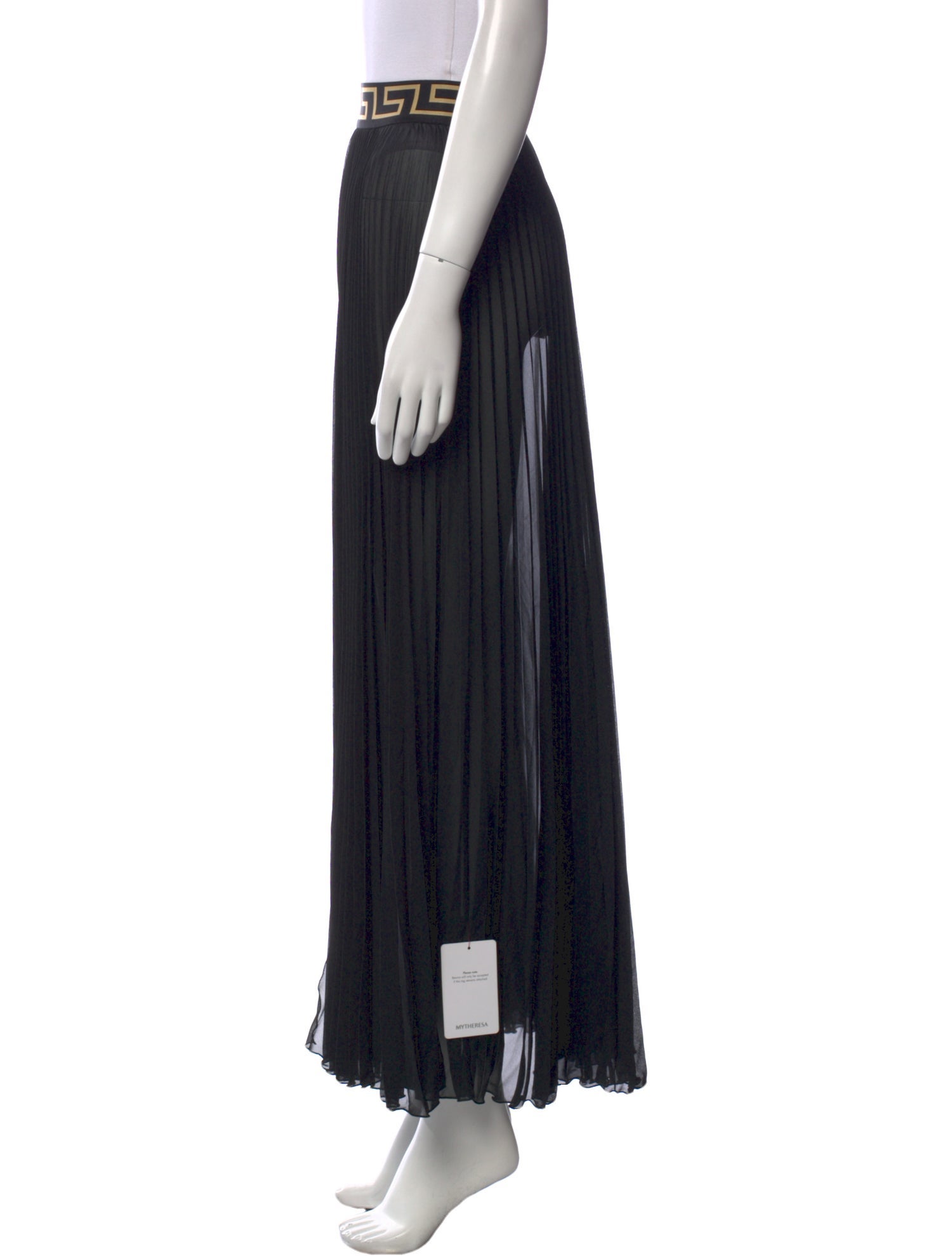 Versace Pleated Accents Midi Length Skirt w/ Tags