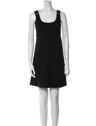Versace Scoop Neck Mini Dress