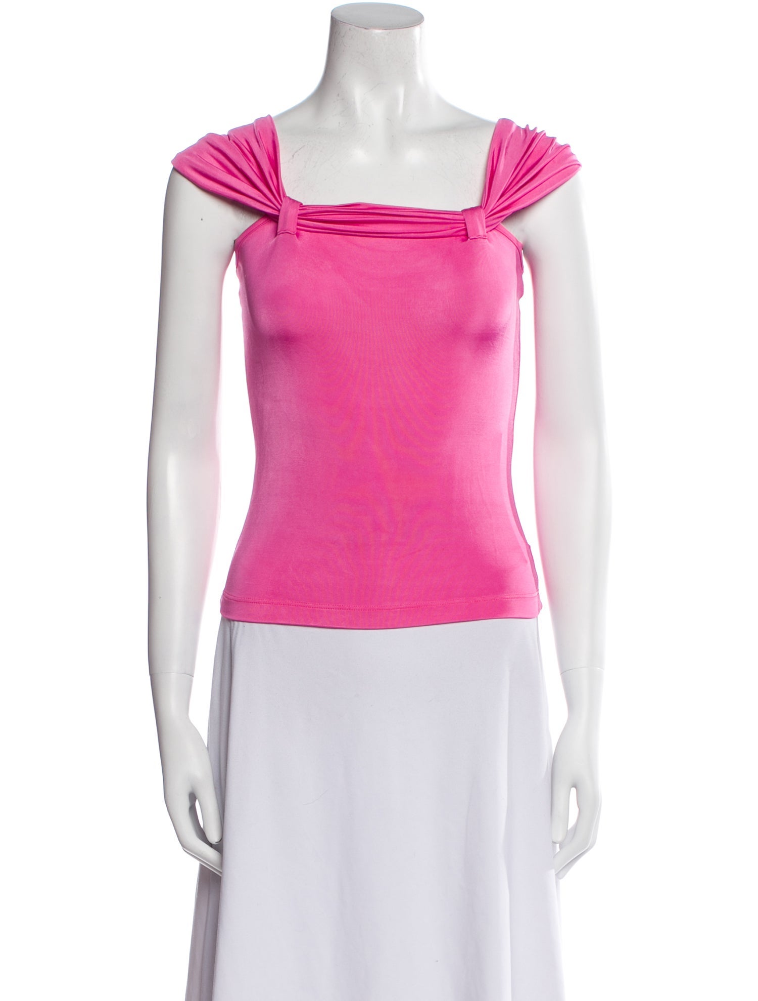 Versace Square Neckline Sleeveless Crop Top