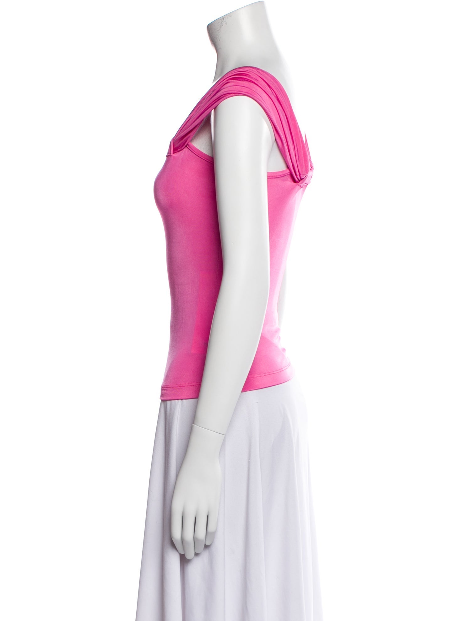 Versace Square Neckline Sleeveless Crop Top