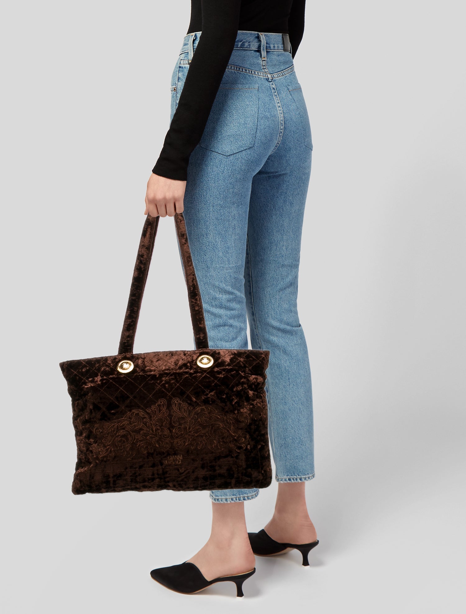 Versace Velvet Shoulder Bag