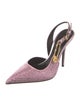 Versace Crystal Crystal Embellishments Slingback Pumps