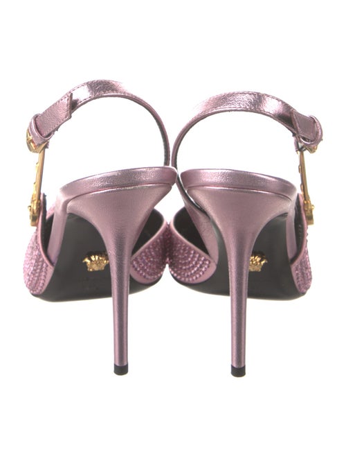 Versace Crystal Crystal Embellishments Slingback Pumps